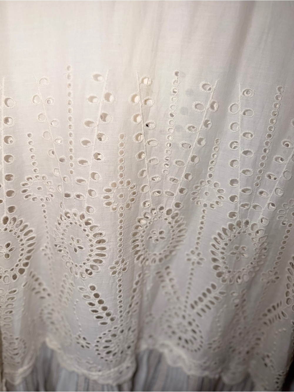 POL Cream Eyelet Button-Front Mini Dress - Picture 11 of 16